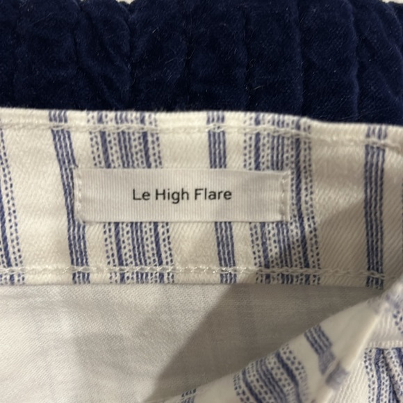 Frame Le high Flare blue/white striped jeans - Picture 3 of 9